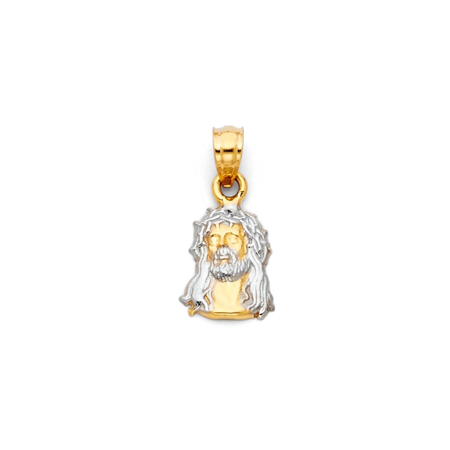 14K 2T JESUS CHRIST HEAD SMALL PEND