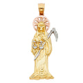 14K 3C SANTA MUERTE PEND (15X45MM)