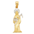 14K 2T SANTA MUERTE PEND (8X30MM)