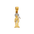 14K 2T SANTA MUERTE SMALL PENDANT