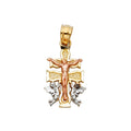 14K 3C CARAVACA CROSS PENDANT SM