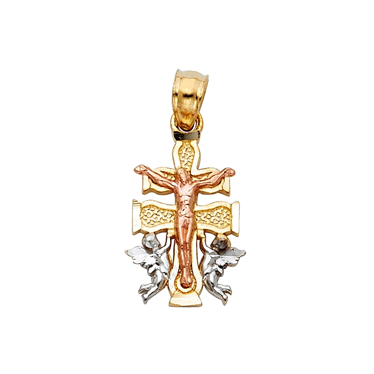 14K 3C CARAVACA CROSS PENDANT SM