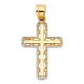 14K 2T DESIGN CROSS PEND (15X30MM)