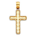 14K 2T DESIGN CROSS PEND (18X25MM)
