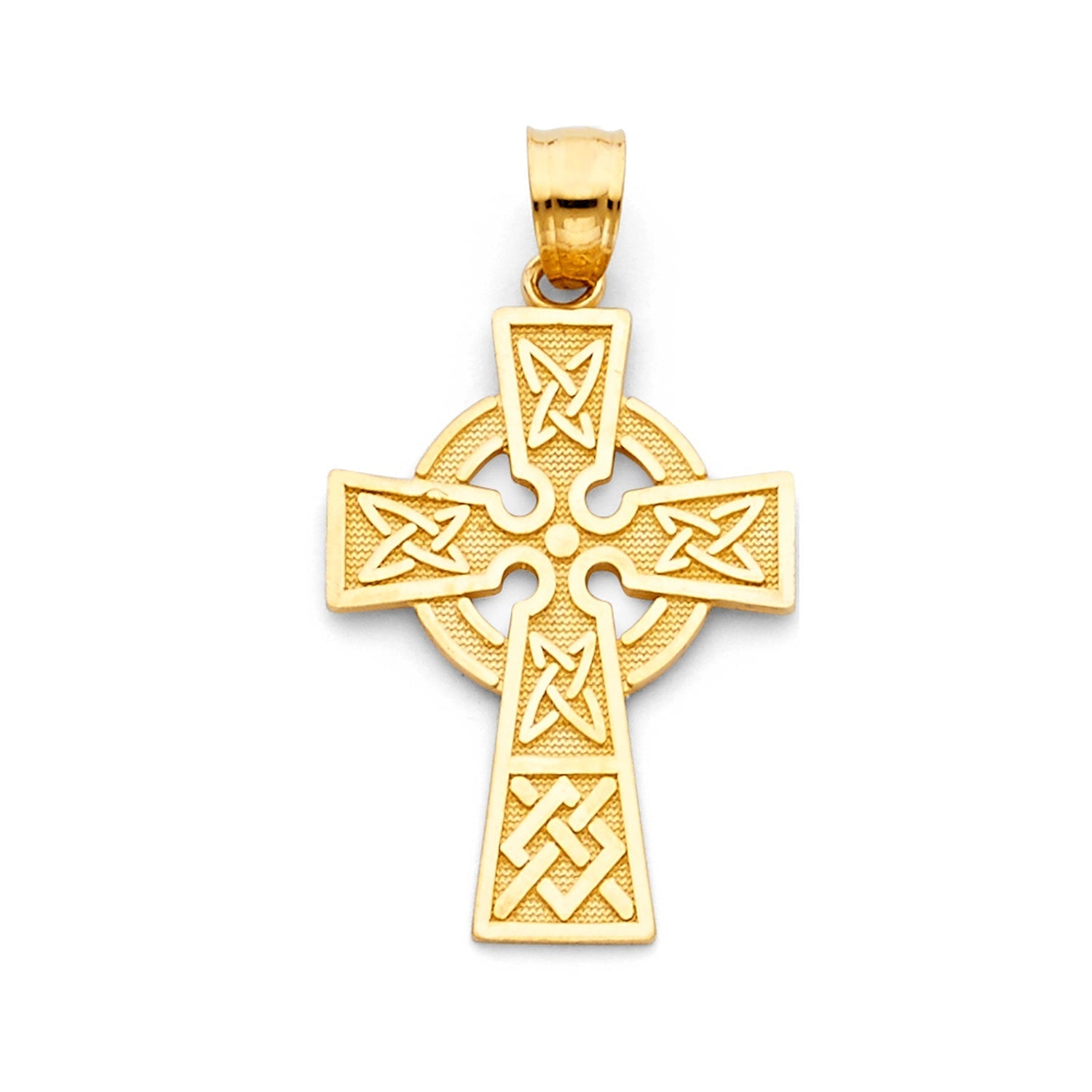 14KY CELTIC CROSS PEND (20X30MM)