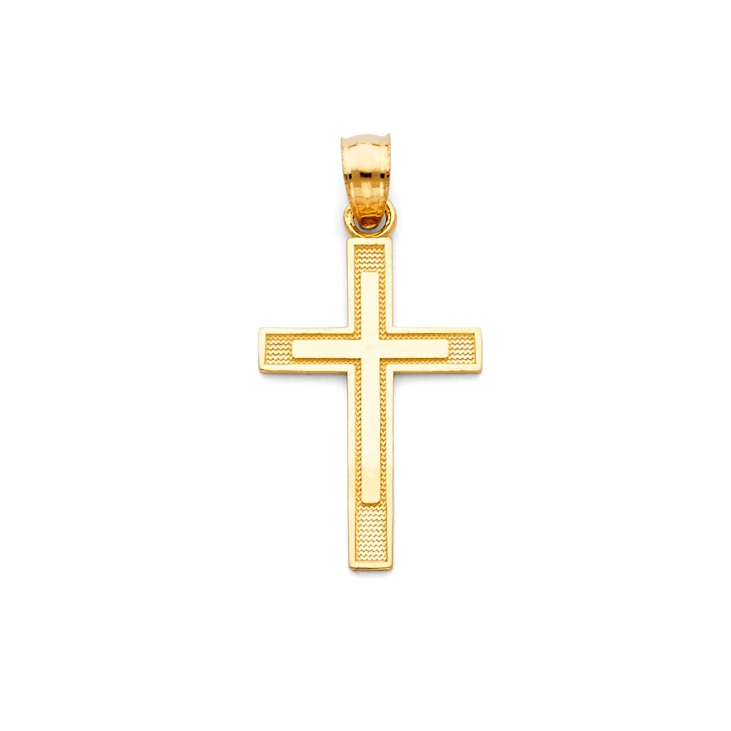 14KY LATIN CROSS PEND (13X25MM)
