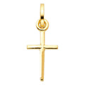 14KY SOLID LATIN CROSS (10X25MM)