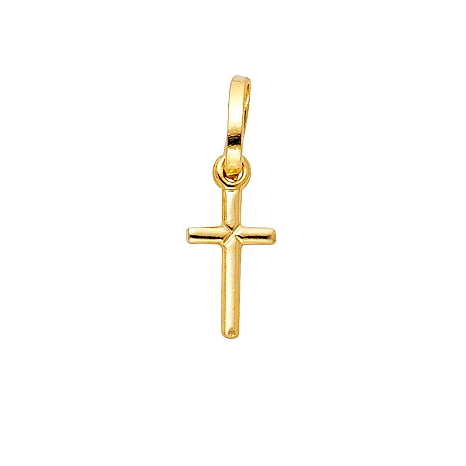 14KY SOLID LATIN CROSS (6X18MM)