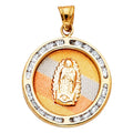 14K 3C CZ VIRGEN DE GUADALUPE PEND
