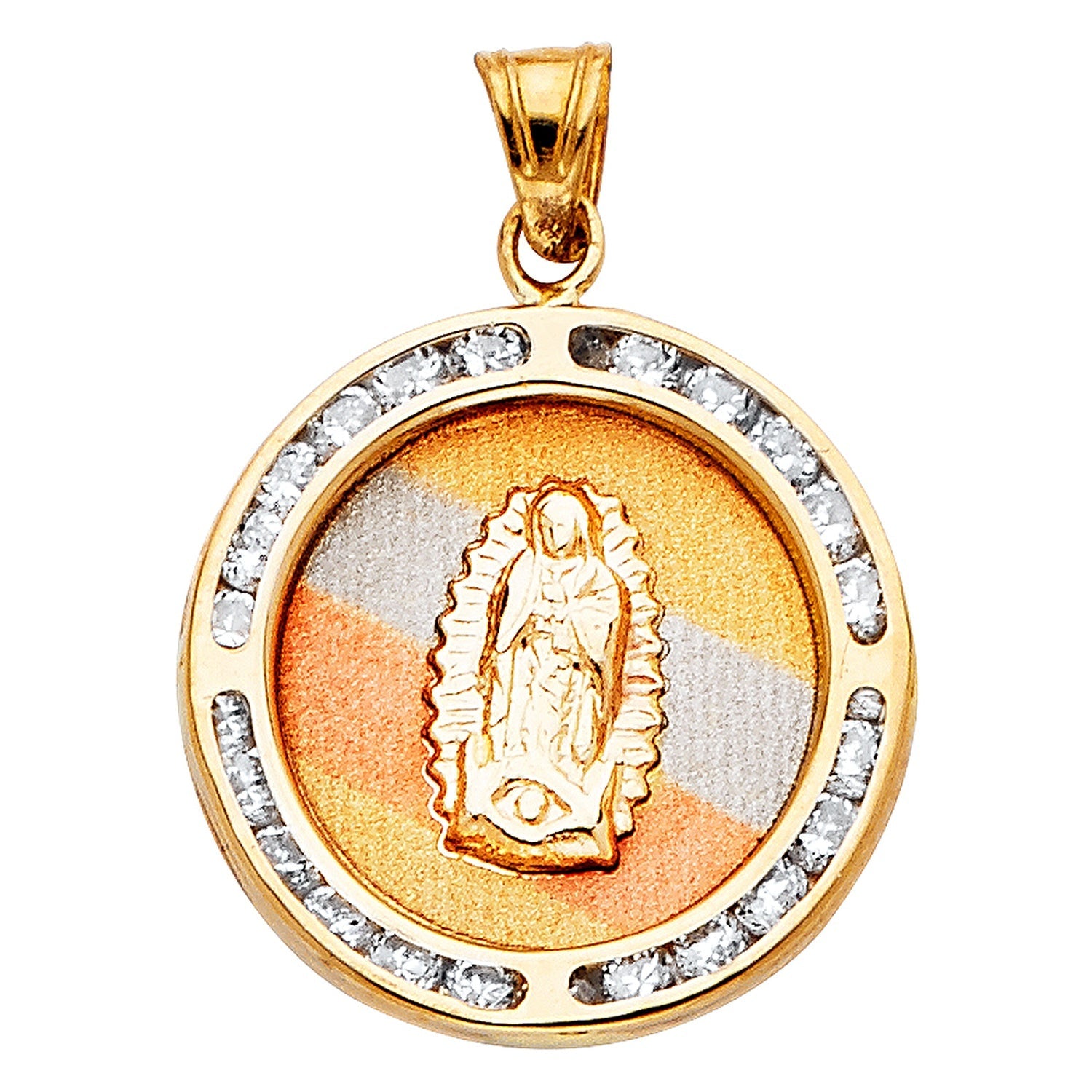 14K 3C CZ VIRGEN DE GUADALUPE PEND