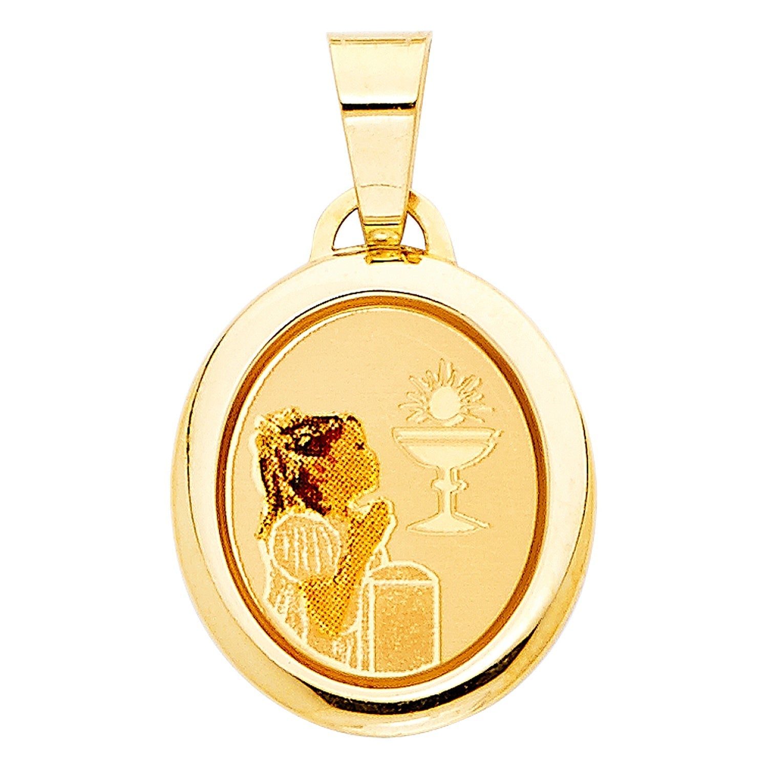 14KY FIRST COMMUNION PIC MEDAL GIRL