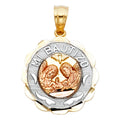 14K 3C MI BAUTIZO PEND ROUND SMALL