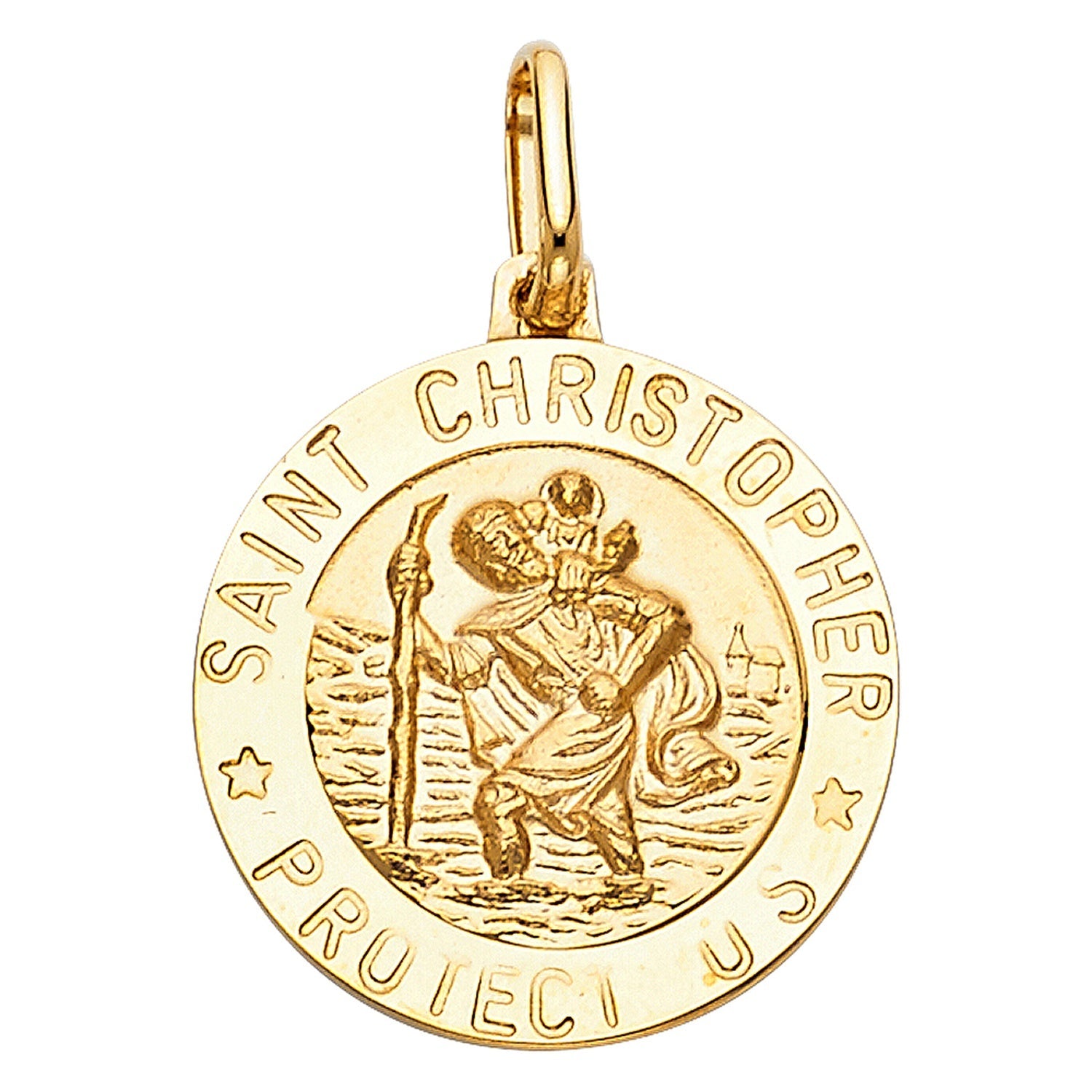 14KY ST. CHRISTOPHER RND MEDAL