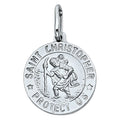 14KW ST. CHRISTOPHER RND MEDAL