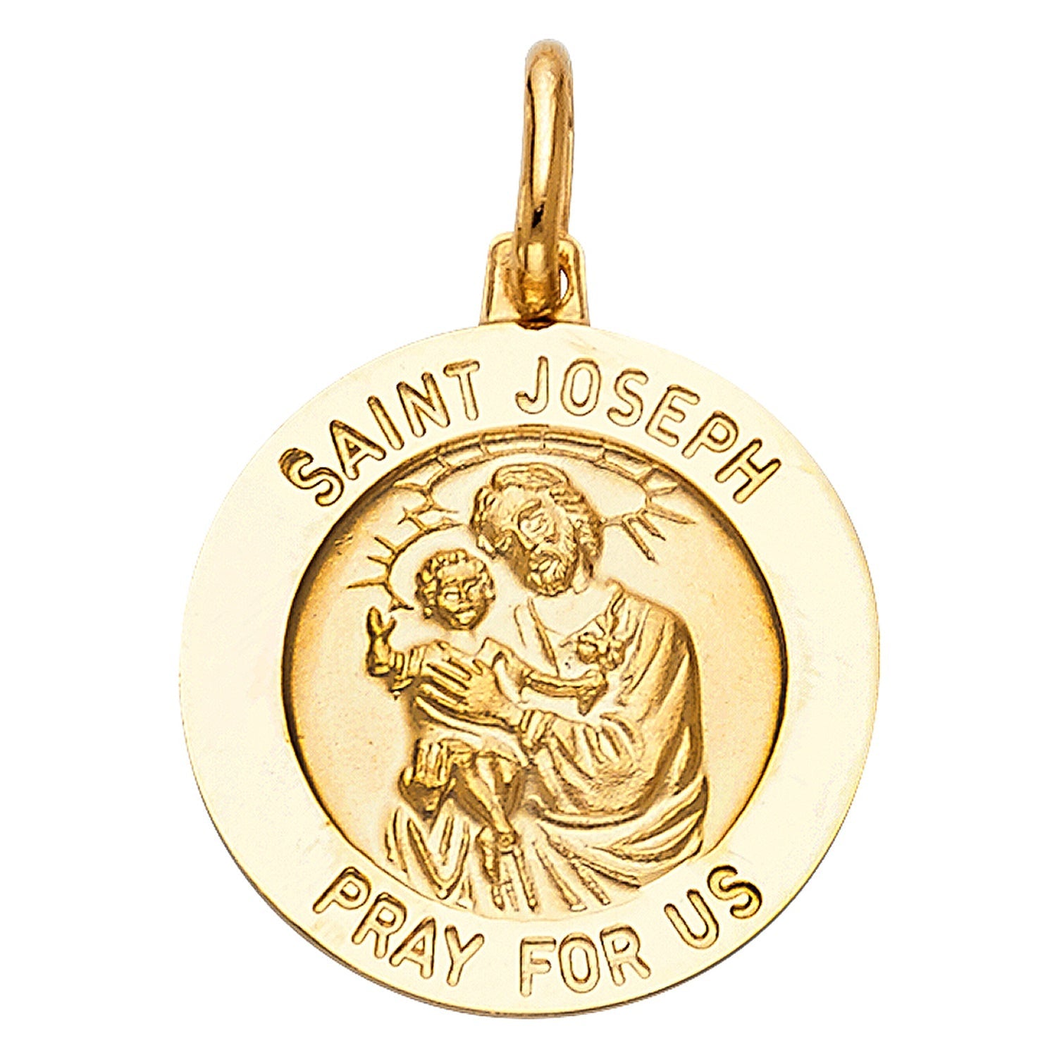 14KY ST. JOSEPH ROUND MEDAL