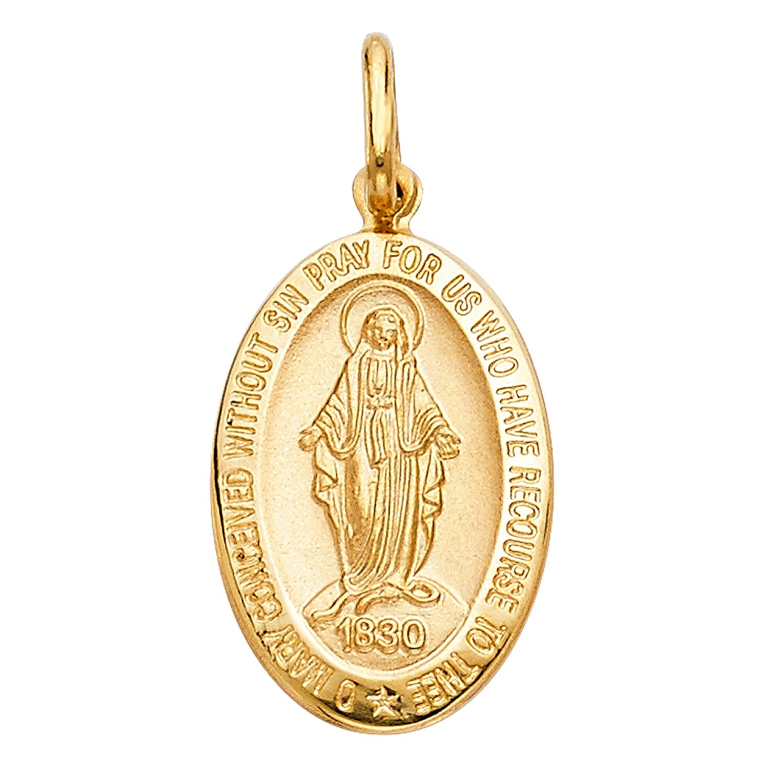 14KY MIRACULOUS MEDAL (28MM TALL)
