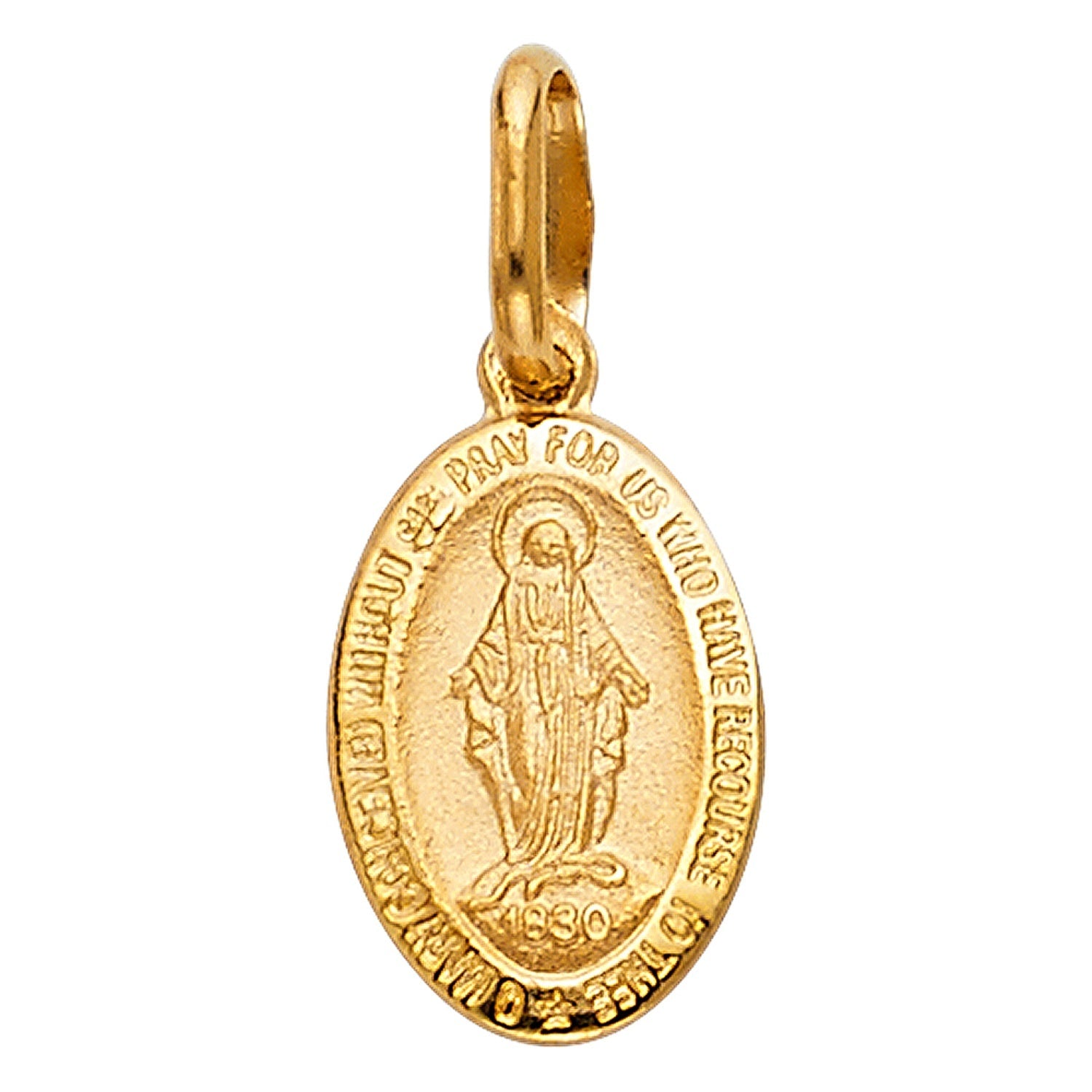 14KY MIRACULOUS MEDAL (21MM TALL)