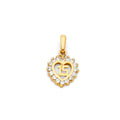 14KY 15 YEARS HEART PENDANT (PT366)