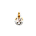 14K 3C 15 YEARS HEART PENDANT (PT368)