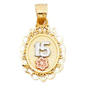 14K 3C 15 YEARS PENDANT (PT371)