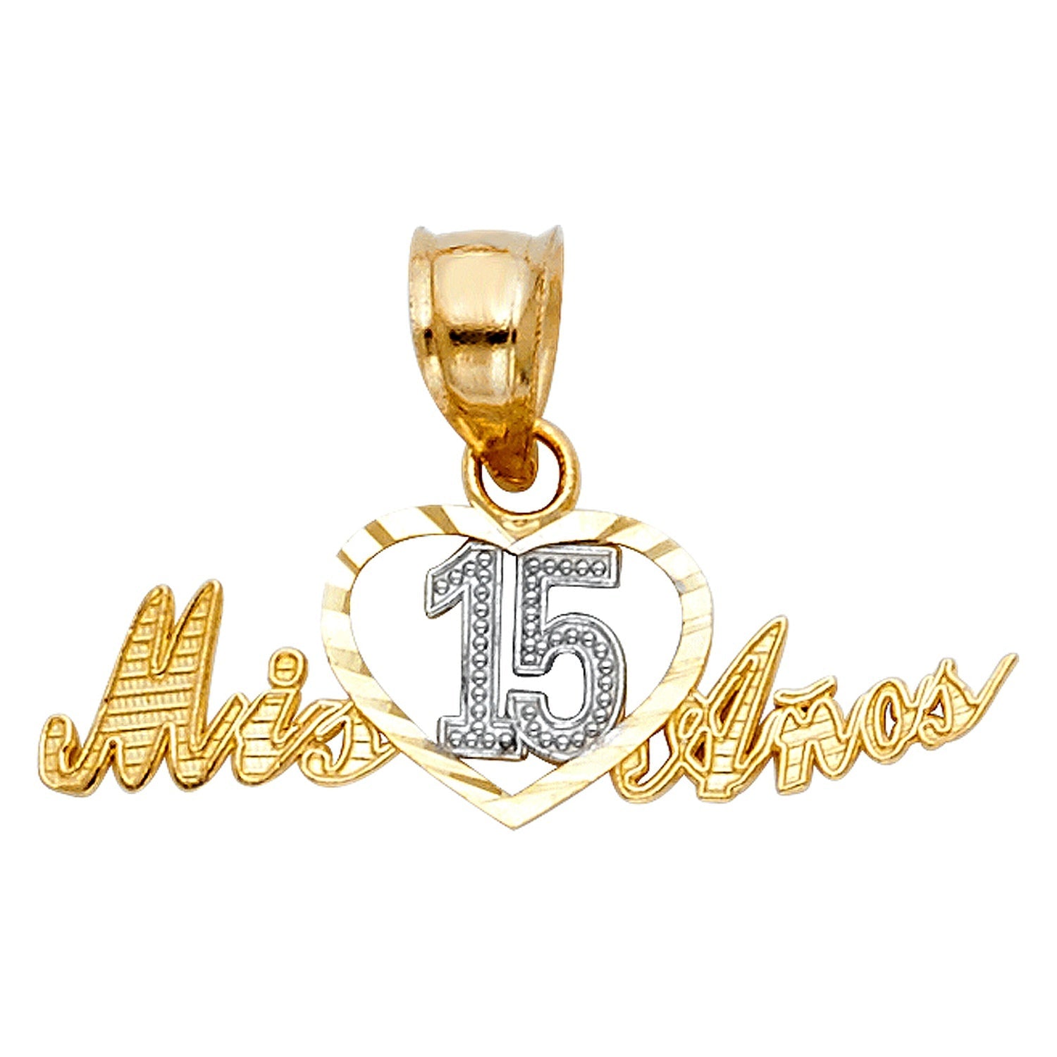 14K 2T 15 YEARS PENDANT (PT377)