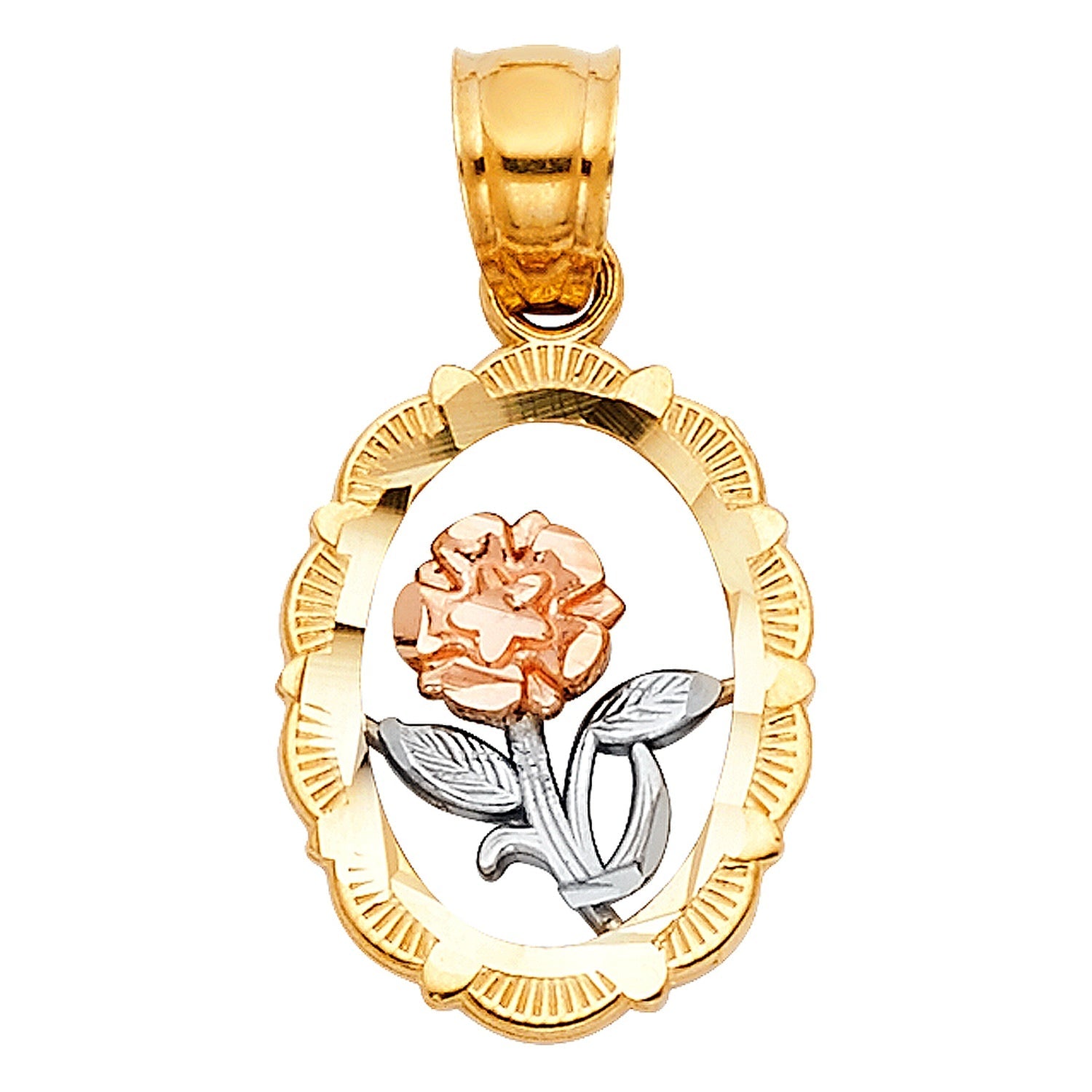 14K 3C FLOWER PENDANT (PT400)