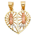 14K 3C HEART PENDANT (PT403)