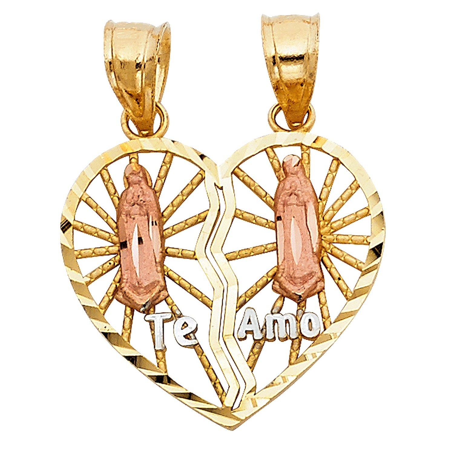 14K 3C HEART PENDANT (PT403)