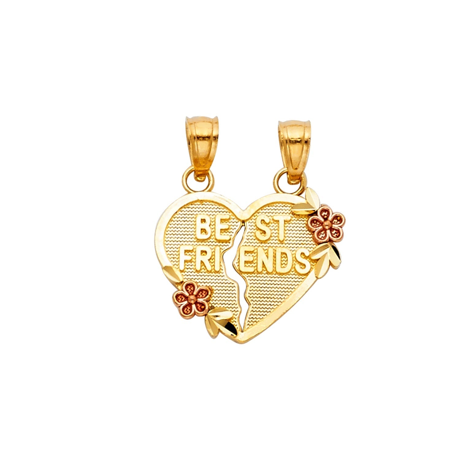 14K 2C HEART PENDANT (PT413)