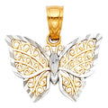 14K 2T B-FLY PENDANT (PT434)