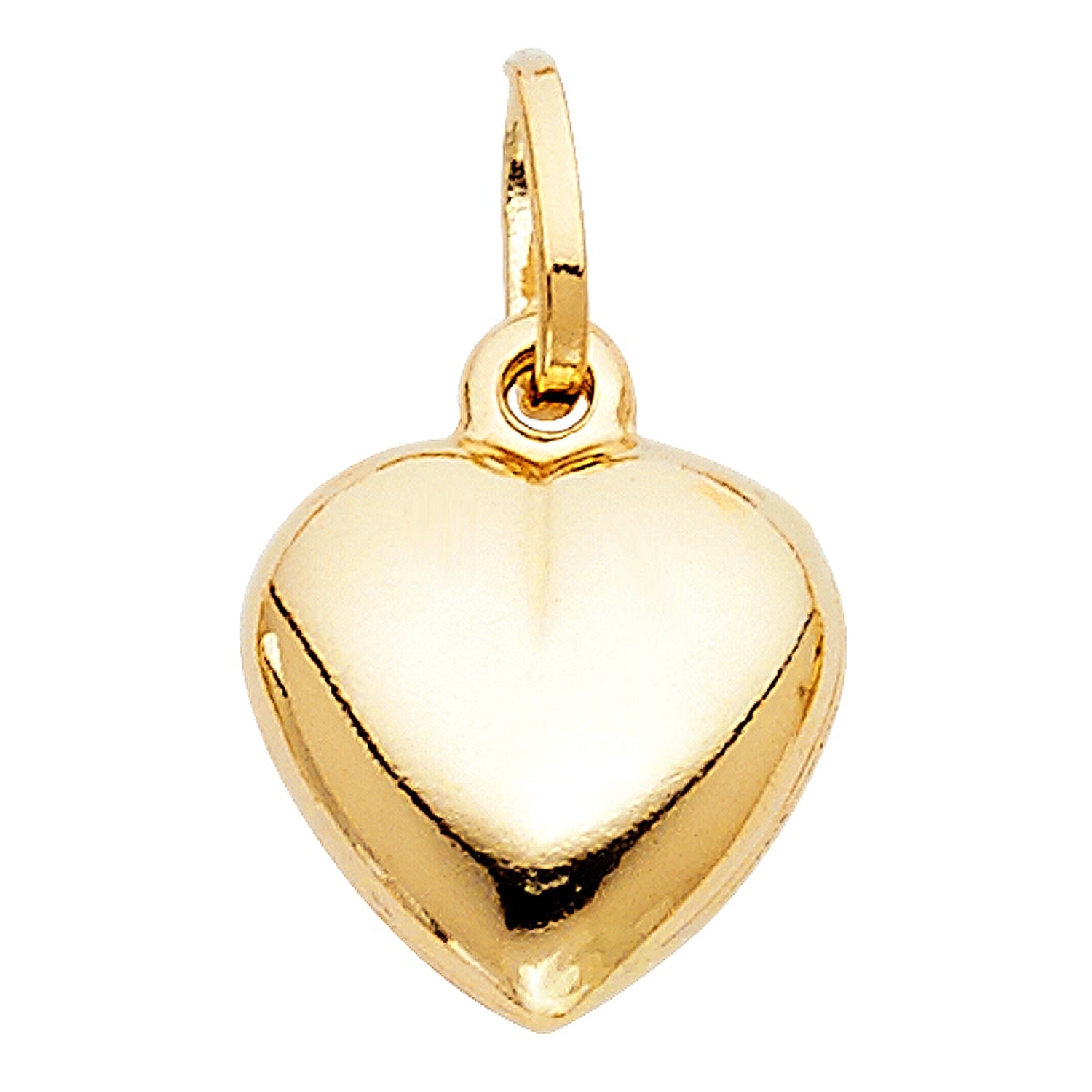 14KY HOLLOW HEART PENDANT (PT445)