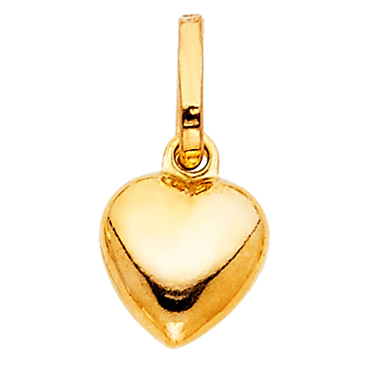 14KY HOLLOW HEART PENDANT (PT446)