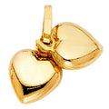 14KY HOLLOW HEART PENDANT (PT447)