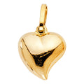 14KY HOLLOW HEART PENDANT (PT449)