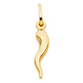 14KY HOLLOW HORN PENDANT (PT456)