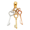 14K 3C 3KEYS PENDANT (PT466)