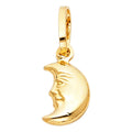 14KY HOLLOW MOON PENDANT (PT474)