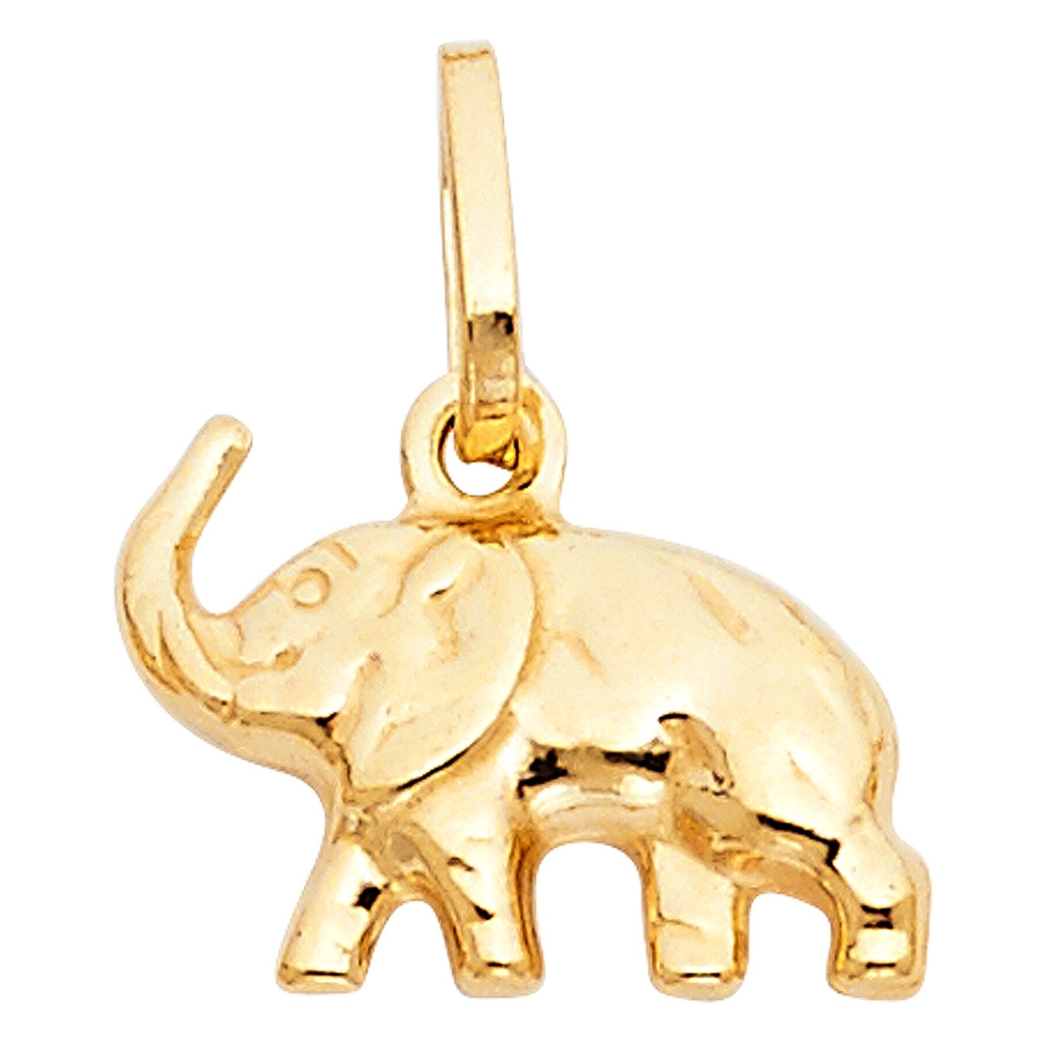 14KY HOLLOW ELEPHANT PENDANT (PT491)