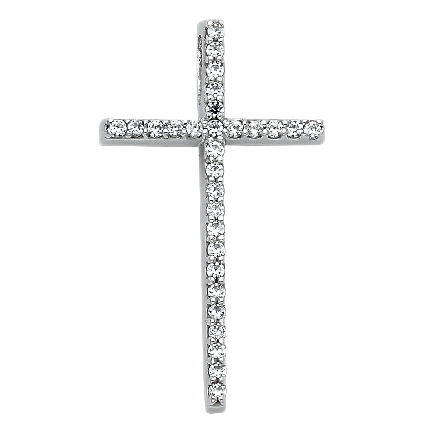 14KW CZ CROSS PENDANT (PT527)