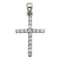14KW CZ CROSS PENDANT (PT534)