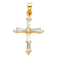 14KY CZ CROSS PENDANT (PT538)
