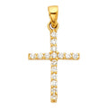 14KY CZ CROSS PENDANT (PT542)