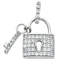 14KW CZ LOCK PENDANT (PT550)