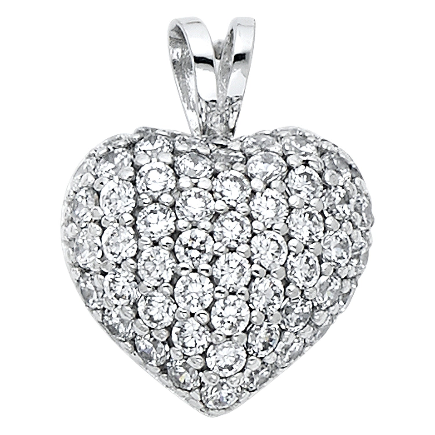 14KW CZ HEART PENDANT (PT560)