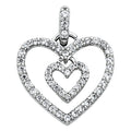 14KW CZ HEART PENDANT (PT563)