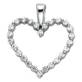 14KW CZ HEART PENDANT (PT566)