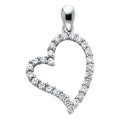14KW CZ HEART PENDANT (PT569)