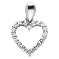 14KW CZ HEART PENDANT (PT571)