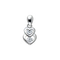 14KW CZ HEART PENDANT (PT572)