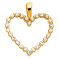 14KY CZ HEART PENDANT (PT580)